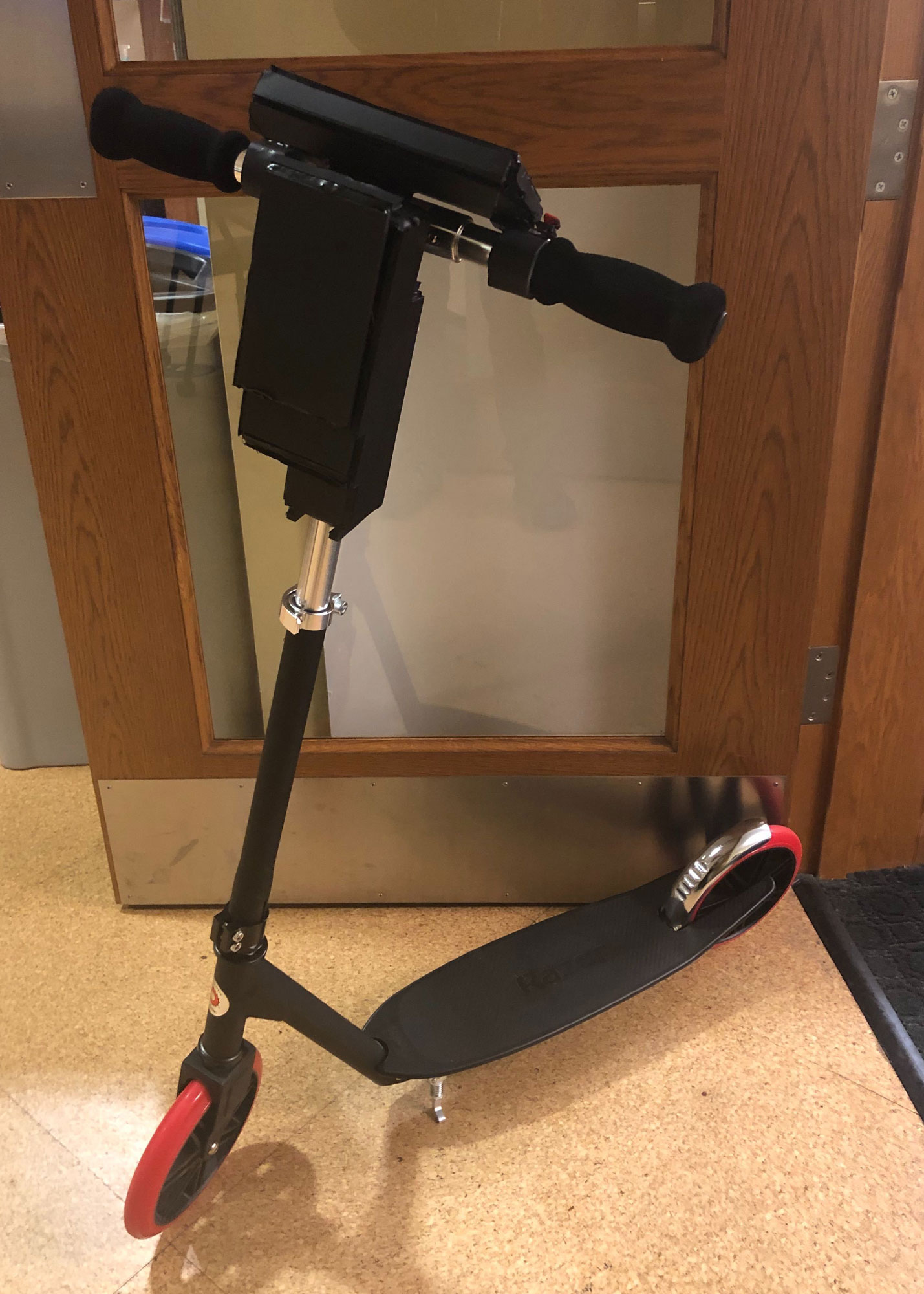 storyboard of riding a scooter that details features of the ride